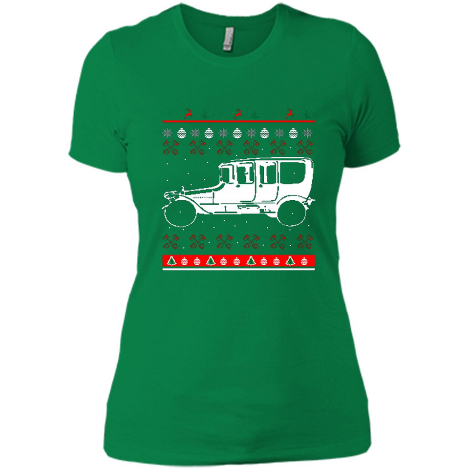 Christmas Ugly Sweater Automobile Ugly Christmas Sweater - Ladies' Boyfriend T-Shirt