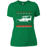 Christmas Ugly Sweater Automobile Ugly Christmas Sweater - Ladies' Boyfriend T-Shirt