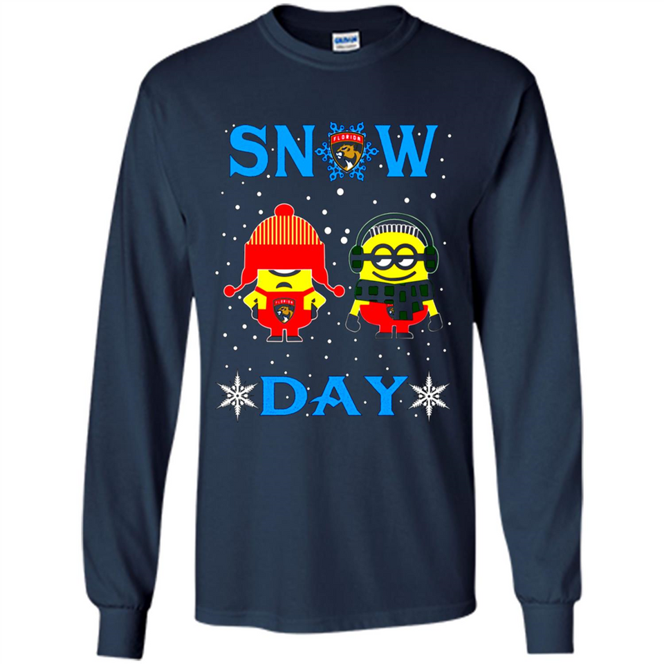 Snow Day Shirt For Florida Panthers Vs Minion Fans pingpong