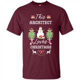 This Architect Loves Christmas Tree Shirt with Snowman