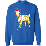 Christmas Lights Goat Wearing Santa Hat T-Shirt - Sweatshirt
