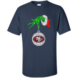 Amazing tee San Francisco 49ers Glitter Grinch Monogram Ornament Christmas Gift - Shirt
