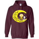 I LOVE YOU TO THE MOON AND BLACK CHARLIE BROWN AND SNOOPY