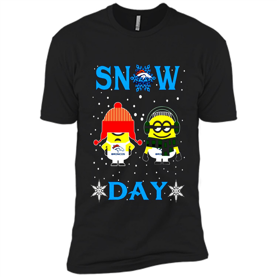 Snow Day Shirt For Denver Broncos Vs Minion Fans pingpong