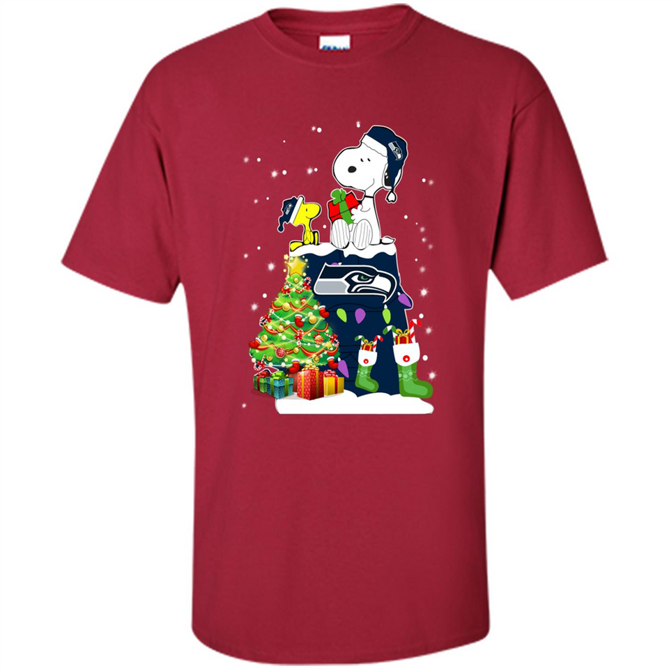 SEATTLE SEAHAWKS SNOOPY & WOODSTOCK CHRISTMAS