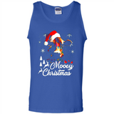 Mooey Christmas Cow Santa Christmas Lover Lights Sweatshirt - Tank Top