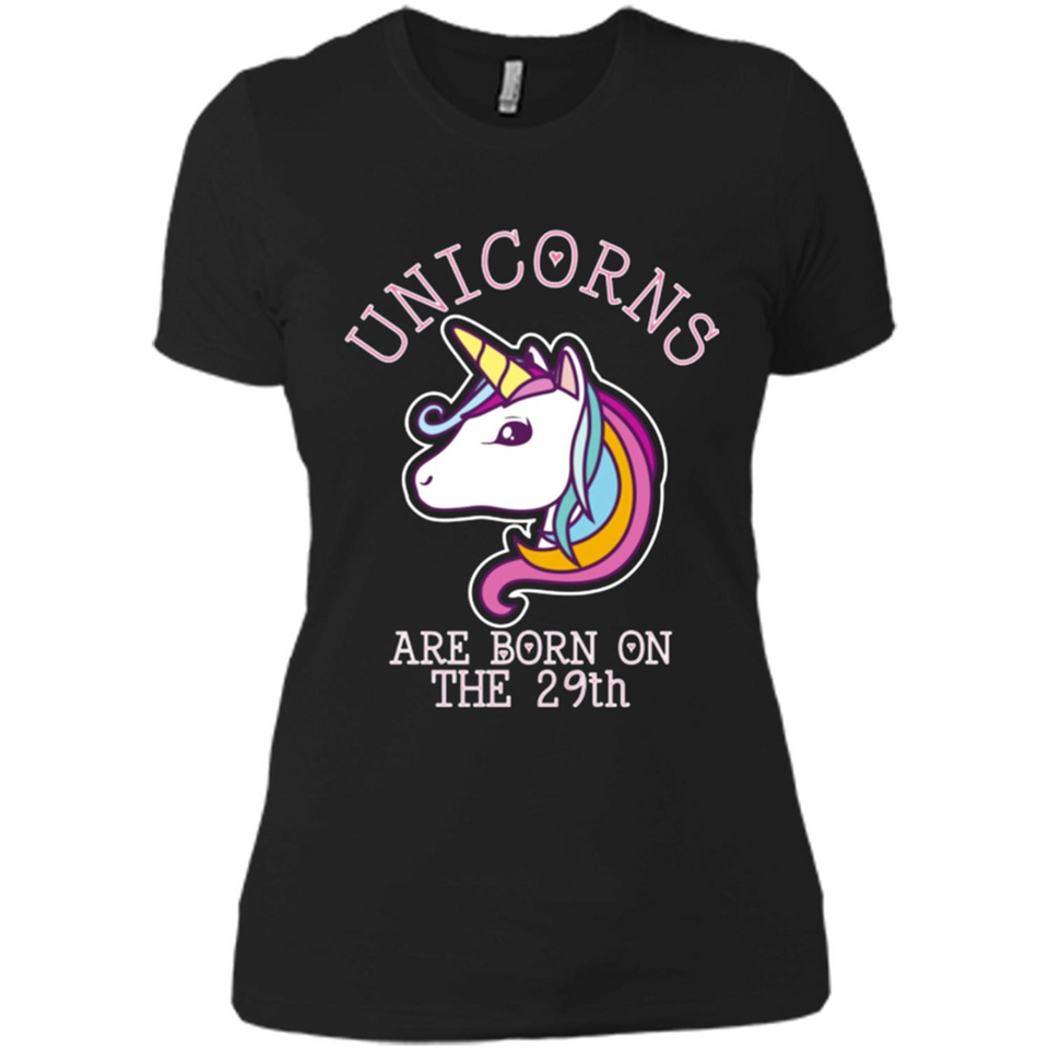 Unicorns Birthday T-shirt Born On The 29th Unicorn Magical