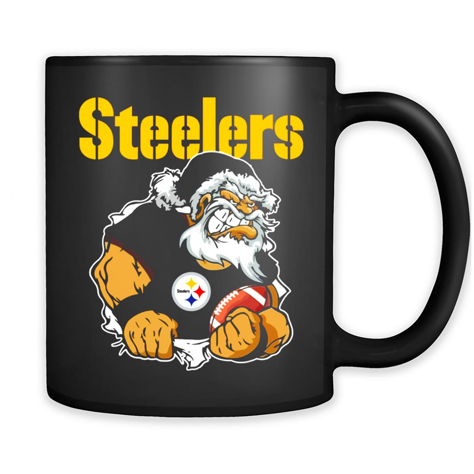 Grumpy Santa Claus Pittsburgh Steelers Football Team PINGPONG