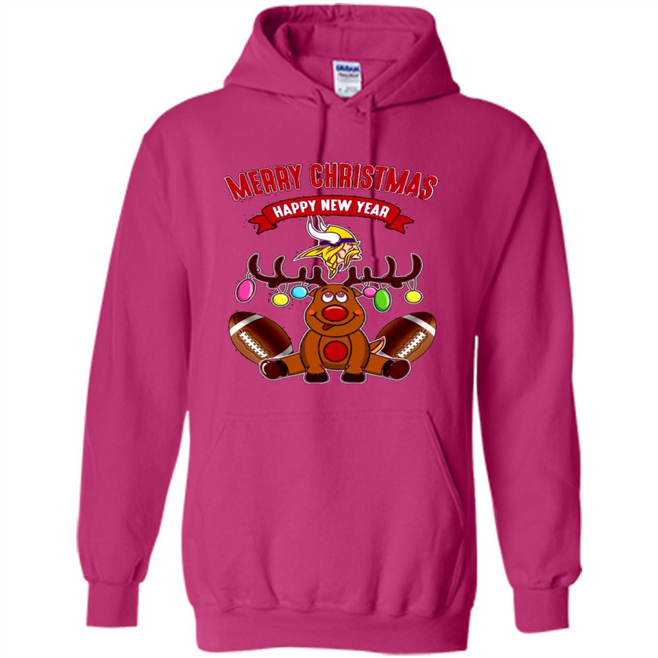 Minnesota Vikings NFL Reindeer Funny Merry Christmas And Happy New Year