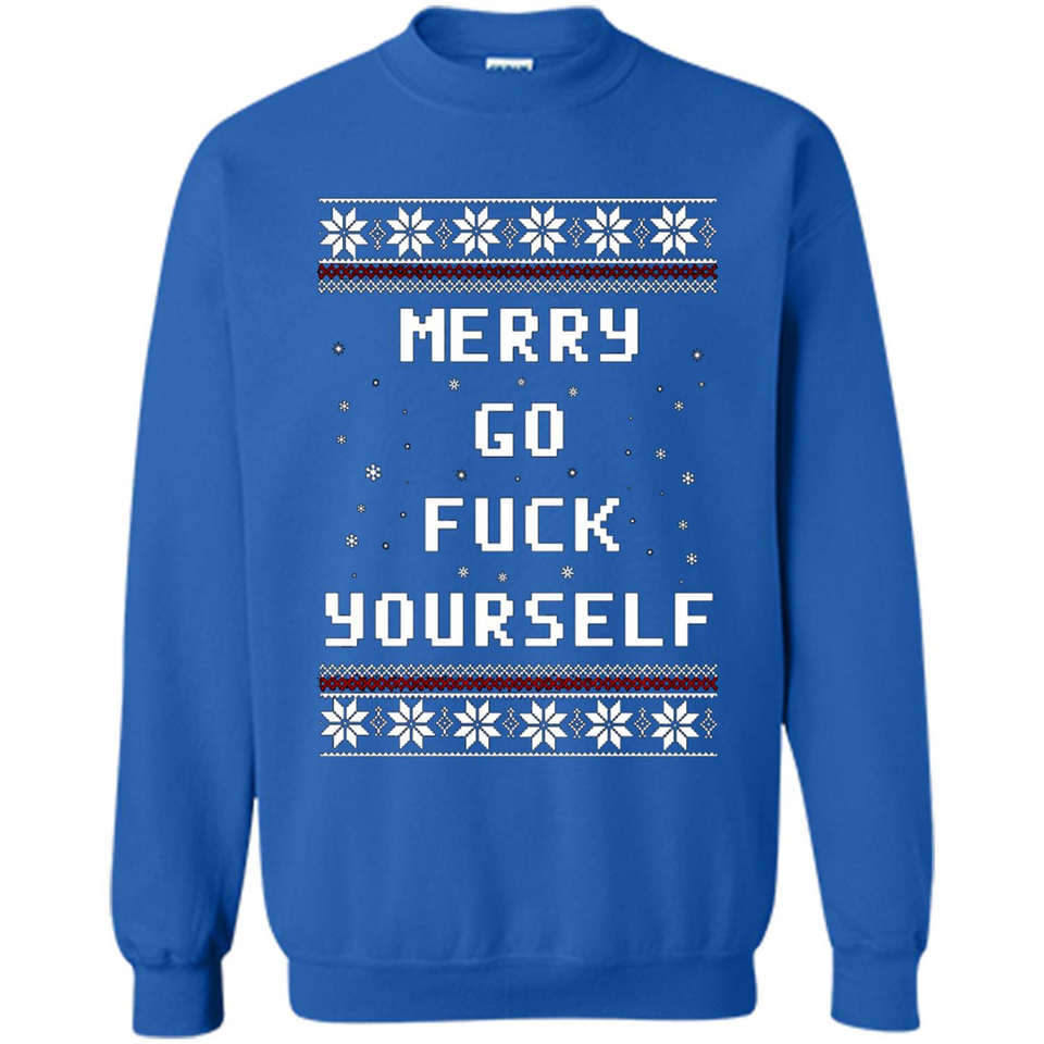 Merry go fuck yourself Christmas sweatshirt PINGPONG