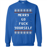 Merry go fuck yourself Christmas sweatshirt PINGPONG