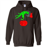 Christmas The Grinch Hand Holding Apple Ornament sweater - Hoodie