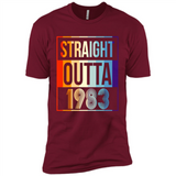 Retro Straight Outta 1983 35 Years Old - Premium Short Sleeve T-Shirt