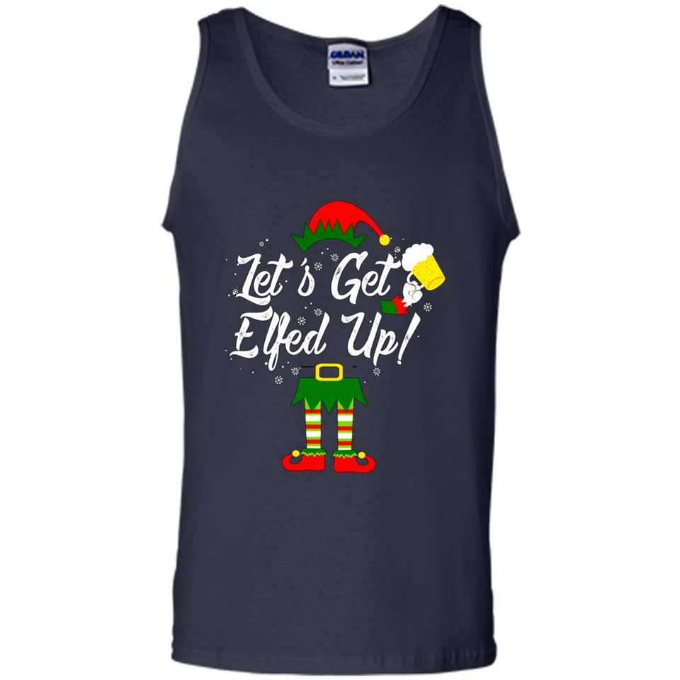 Let's Get Elfed Up Drinking Beer Christmas PINGPONG
