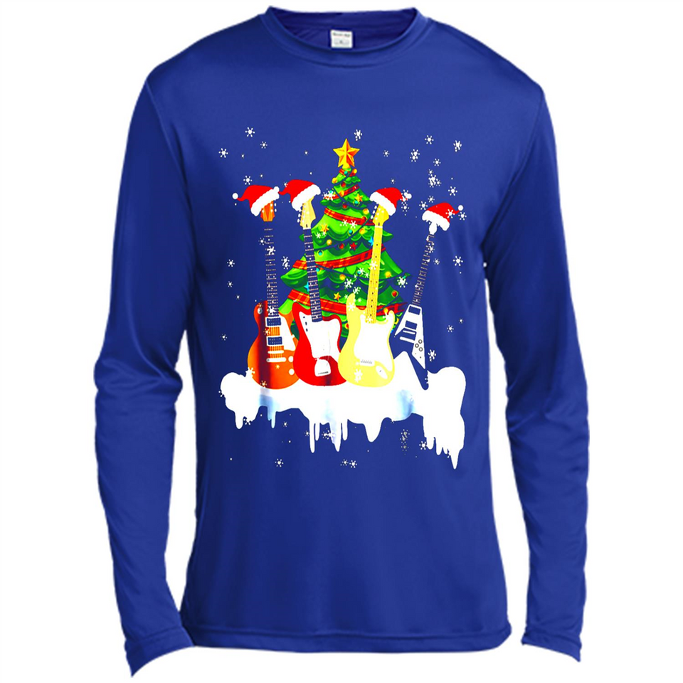 Santa Hat Electric Guitar Classical Guitar Christmas shirt Ladies' Boyfriend