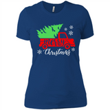 Vintage Christmas Classic Truck T-Shirt with Snow and Tree