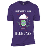 I Just Want To Drink Hot Chocolate & Watch Toronto Blue Jays Ugly Christmas Sweater PINGPONG