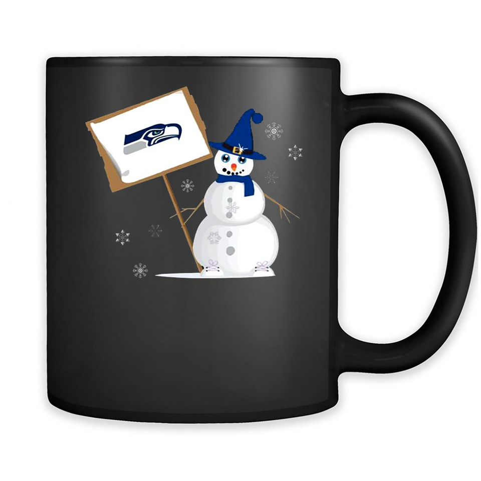 Seattle Seahawks Snowman Funny