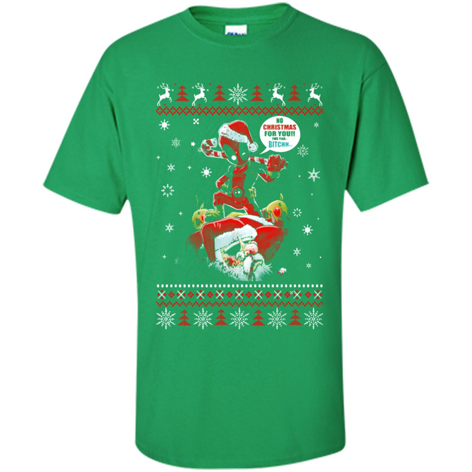 No Christmas for You – Deadpool Santa Claus Ugly Sweater - Shirt