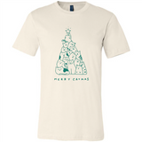 Merry Catmas Funny Cat Christmas Tree Sweatshirt - Canvas Unisex T-Shirt