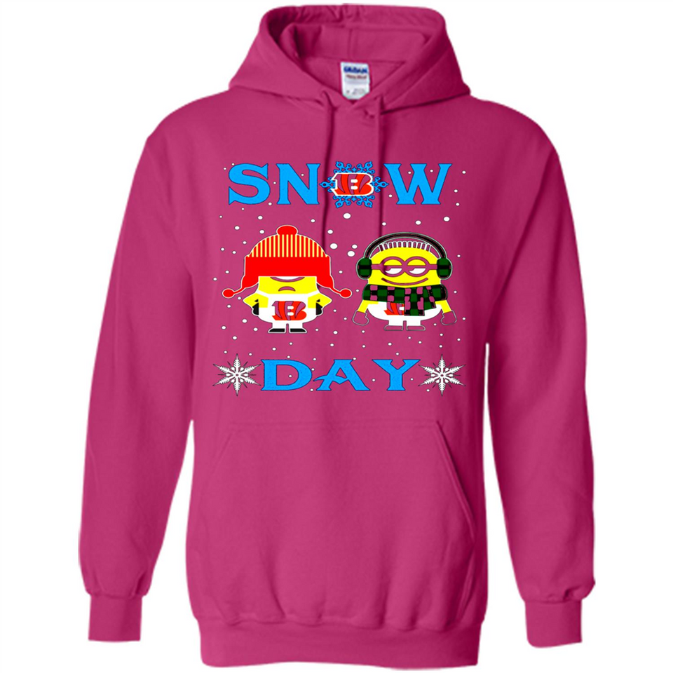 Snow Day Shirt For Cincinnati Bengals Vs Minion Fans pingpong