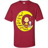 I LOVE YOU TO THE MOON AND BLACK CHARLIE BROWN AND SNOOPY