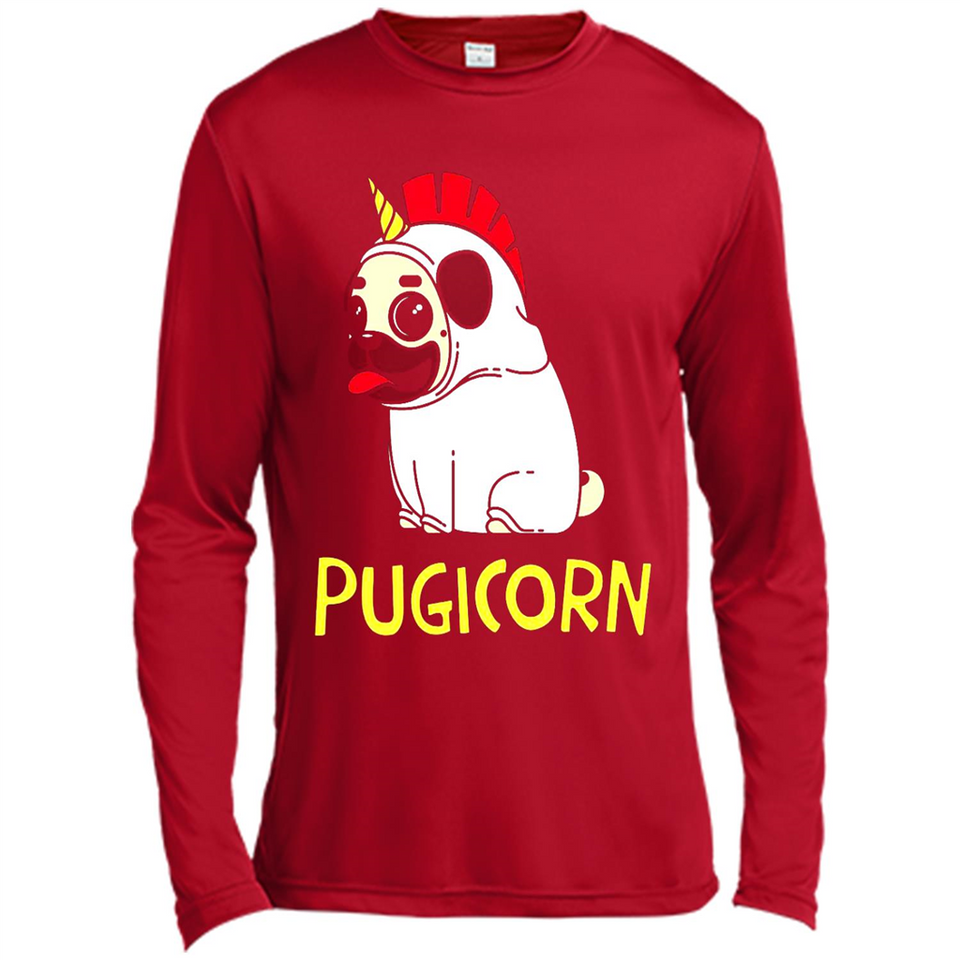 Pugicorn Pug Unicorn Funny Shirt PINGPONG - Canvas Long Sleeve T-Shirt