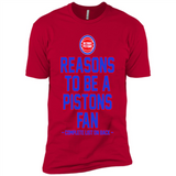 Reasons to be a Detroit Pistons Fan Complete List on Back - Premium Short Sleeve T-Shirt