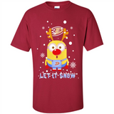 Minion Anaheim Ducks Ugly Christmas Sweater Let it Snow - Shirt