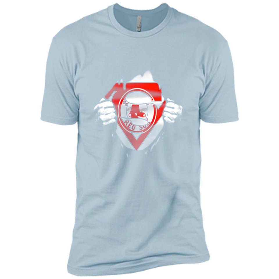 Boston Red Sox And Superman Fans - Premium Short Sleeve T-Shirt