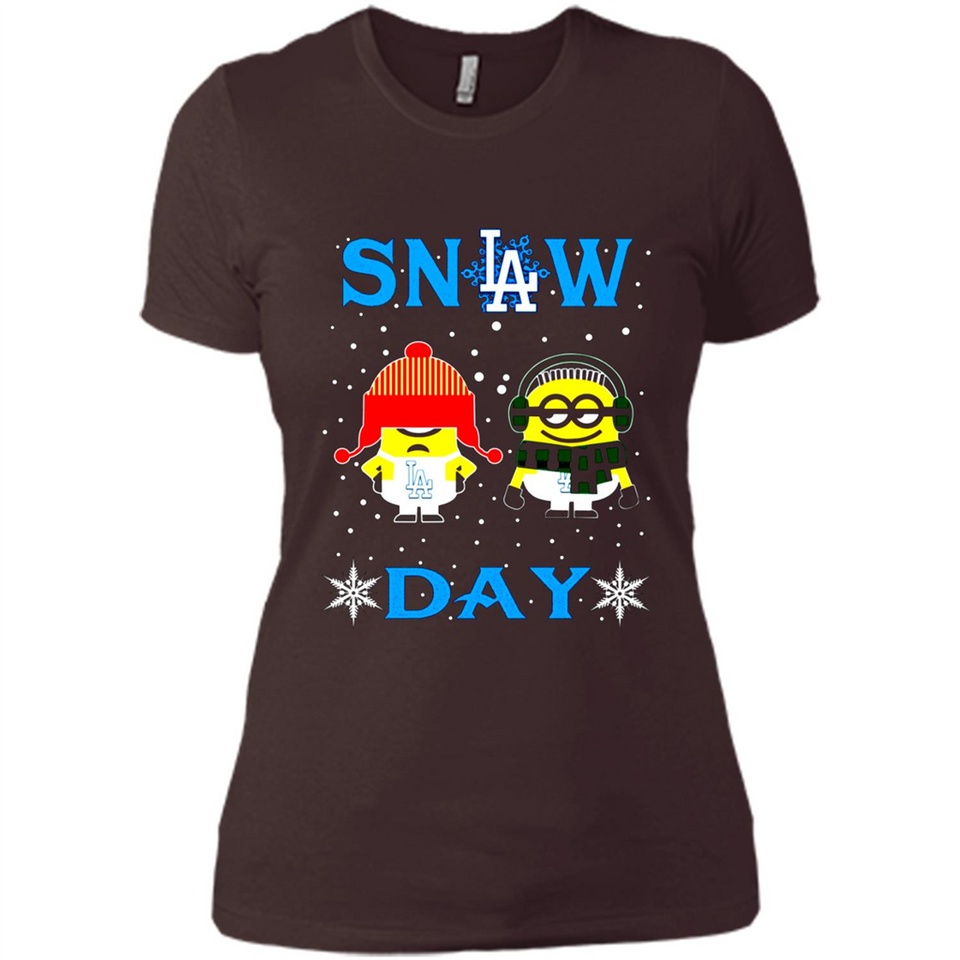 Snow Day Shirt For Los Angeles Dodgers Vs Minion Fans pingpong