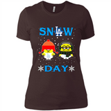 Snow Day Shirt For Los Angeles Dodgers Vs Minion Fans pingpong
