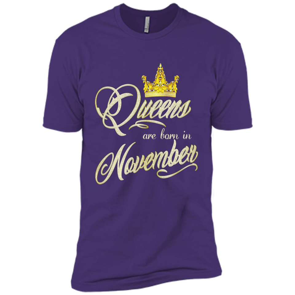 Queens Are Born In November Golden T-Shirt