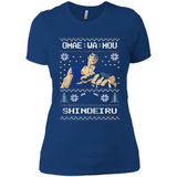 Omae Wa Mou Shindeiru Ugly Christmas Sweater - Ladies' Boyfriend T-Shirt