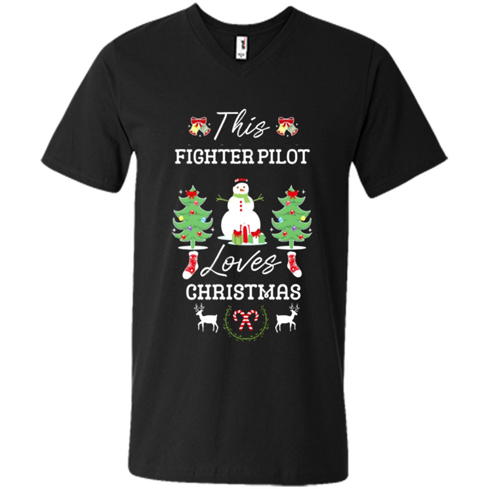 This Fighter Pilot Loves Christmas Tree Shirt with Snowman