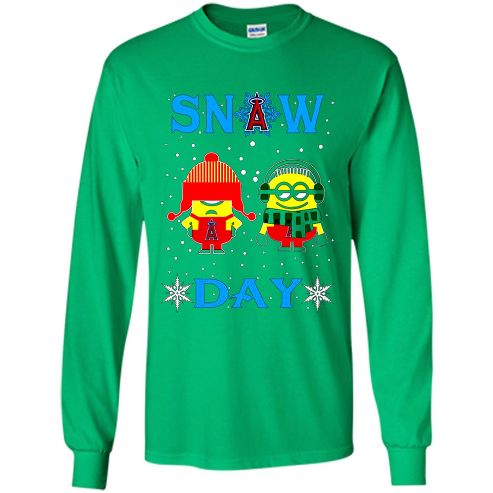 Snow Day Shirt For Los Angeles Angels Vs Minion Fans pingpong