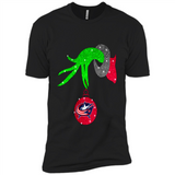 GRINCH HAND HOLDING COLUMBUS BLUE JACKETS GLITTER CHRISTMAS PINGPONG