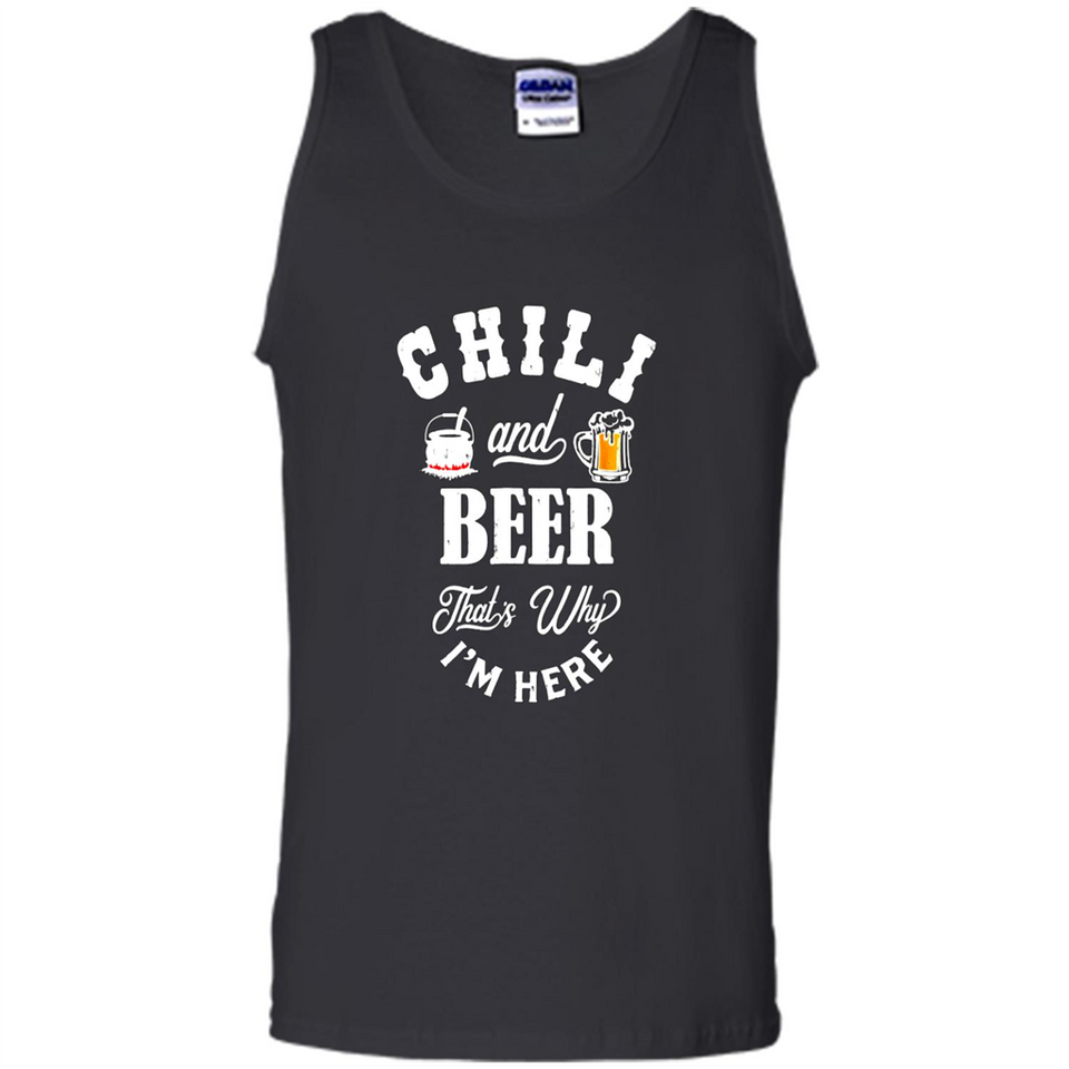 Chili Cookoff Funny T-shirt Chili And Beer - Tank Top