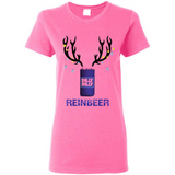Dilly Dilly Reinbeer Funny Beer Reindeer Christmas Sporty - Ladies Short-Sleeve