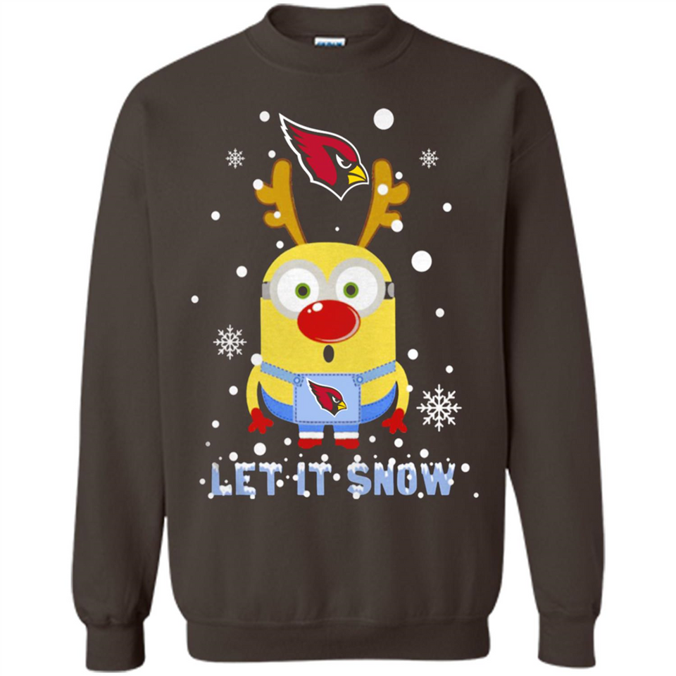 Minion Arizona Cardinals Ugly Christmas Sweater Let it Snow - Sweatshirt