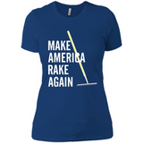 Make America Rake Again California Fires Paradise Youth T-Shirt PINGPONG - Ladies' Boyfriend T-Shirt