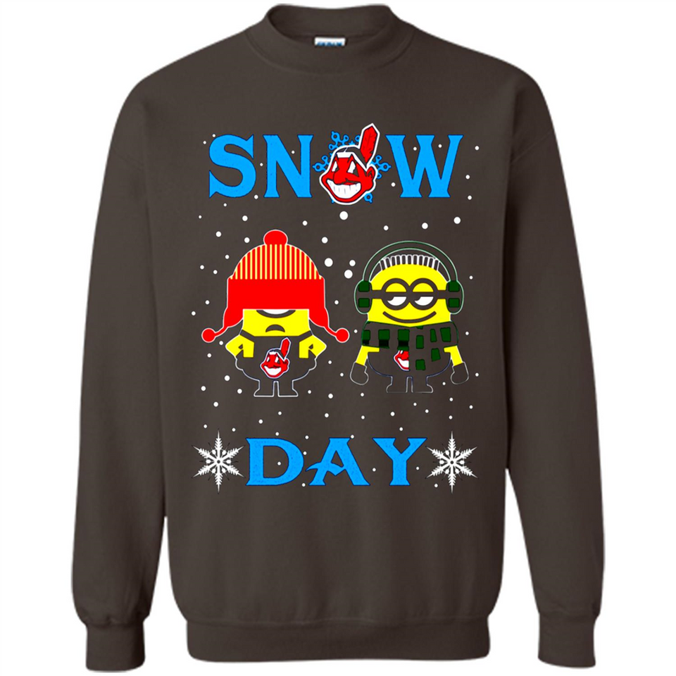 Snow Day Shirt For Cleveland Indians Vs Minion Fans pingpong