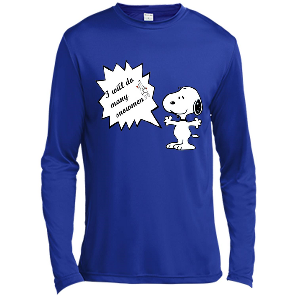 Snoopy I Will Do Many Snowman Christmas