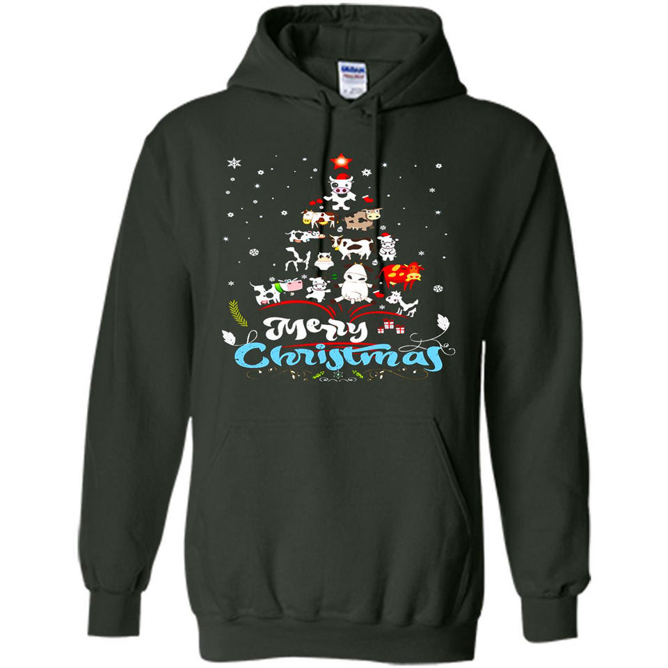 Christmas Ugly Sweater Animal Tree Pine Merry Christmas - Hoodie