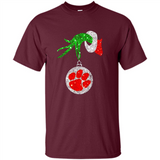 Amazing tee Clemson Tigers Glitter Grinch Monogram Ornament Christmas Gift - Shirt
