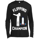 Water Bottle Flipping Tshirt Dabbing Flipping Champion - Canvas Long Sleeve T-Shirt