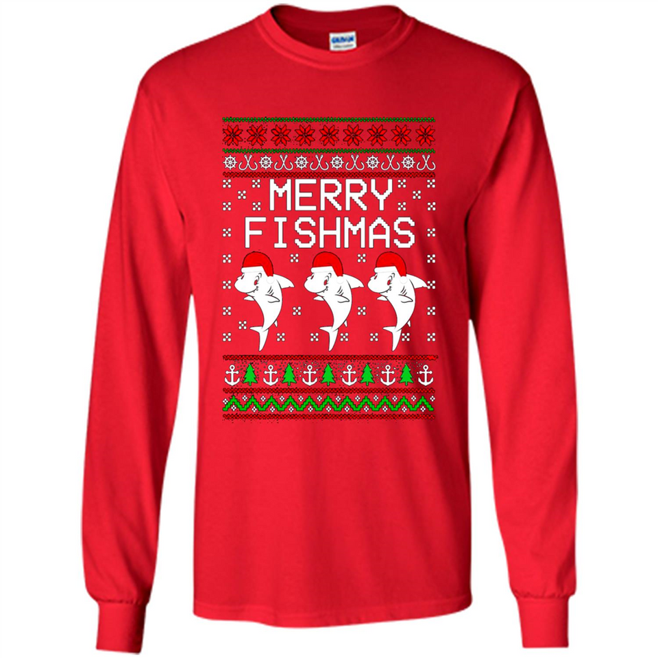 Merry Fishmas Christmas sweatshirt PINGPONG