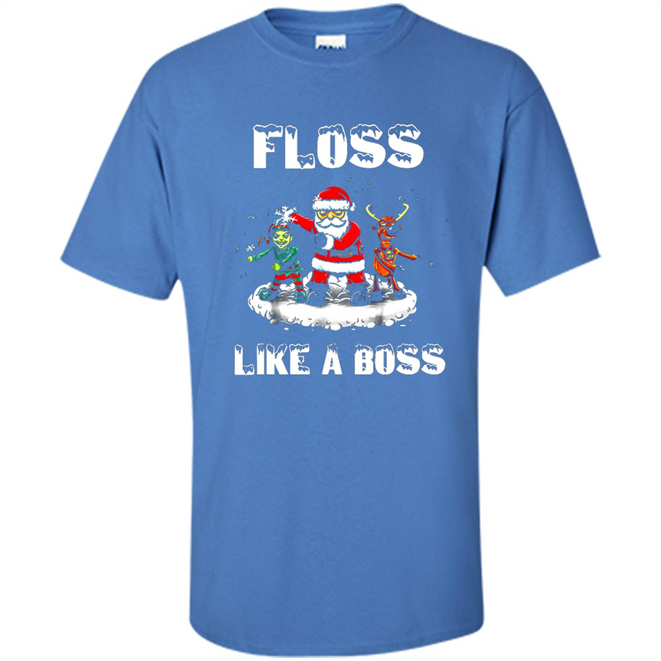 Floss Like A Boss Santa Flossing Dance Funny - Shirt
