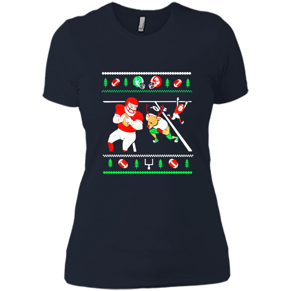 Santa vs Deer Football Ugly Christmas PINGPONG