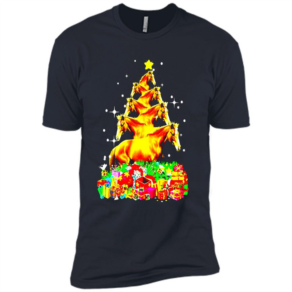Horse Lover Tees Merry Christmas - Premium Short Sleeve T-Shirt